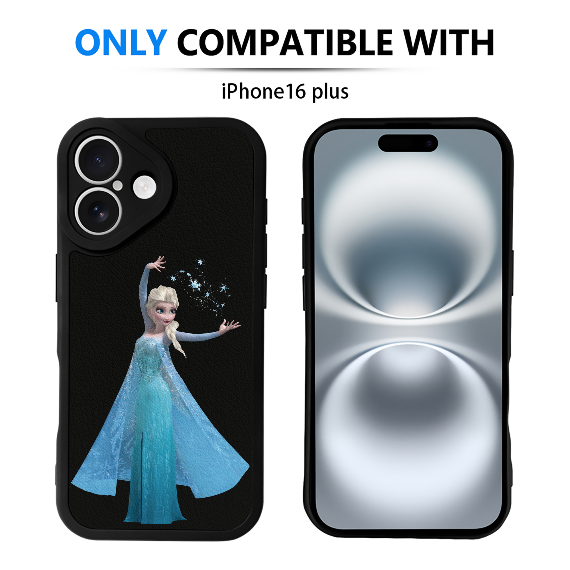 （画像用） アナと雪の女王 アンナ エルサ Frozen Anna Elsa 【iPhone 16シリーズ対応】シリコンスマホケース（レザー調） 材質：シリコン
